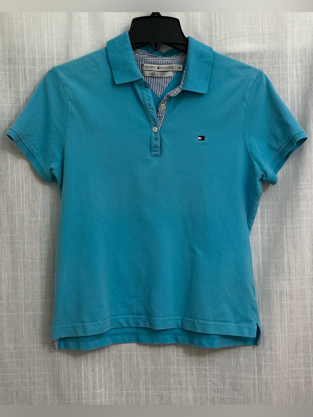 Tommy Hilfiger Blue Polo Shirt Size L
